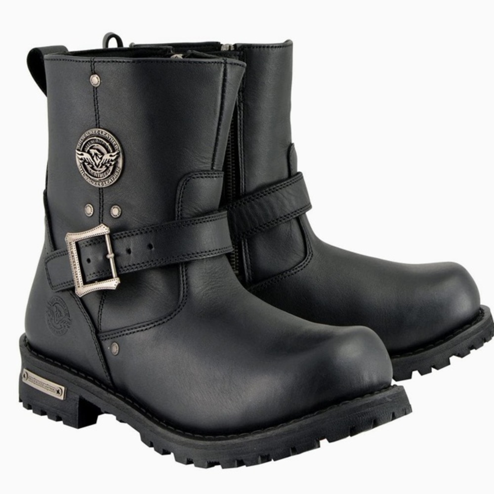 Milwaukee Leather Men's Wide Width Black Classic boots Size 12 W